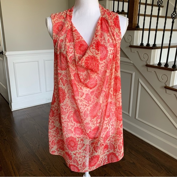 Cabi Vita Sleeveless Pink Tan Sheer Top Size Medium - Picture 5 of 10